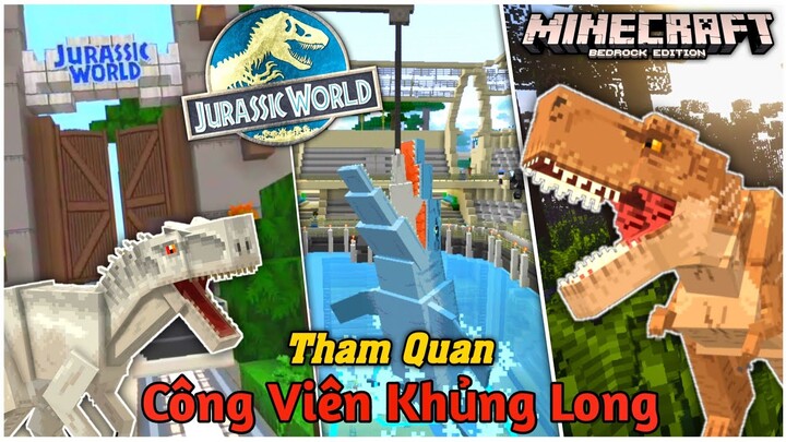 Lần Đầu Tham Quan Map CÔNG VIÊN KHỦNG LONG Đẹp Nhất Minecraft Pe Cùng Những Người Bạn | KIDING MC