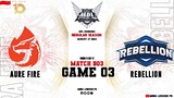 Aura Fire vs Rebellion Zion Game 03 | MPL ID S10 Day 3 Week 2 | AURA vs RBL