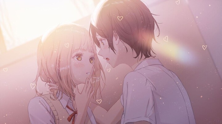 Mash-up of romantic scenes in animes