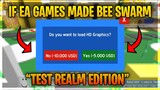 (Part 1) if bee swarm simulator test realm was made by EA
