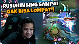 RUSUHIN BUFF LING SAMPAI GAK BISA LOMPAT LAGI KWKW!! AUTO TRAUMA PICK LING LAGI!!