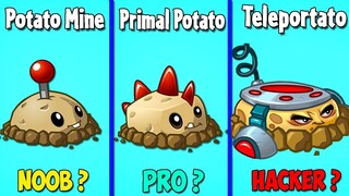 TELEPORTATO MINE vs PRIMAL POTATO MINE vs POTATO MINE - PvZ 2 Plant VS Plant