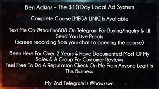 Ben Adkins Course The $10 Day Local Ad System download