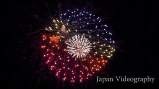 [4K]2017年 本荘川まつり花火大会 フィナーレワイドスターマイン 超デラックススターマイン Honjo fireworks festival ｜Akita Japan