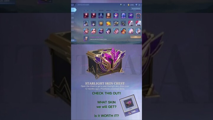 STARLIGHT SKIN CHEST | WHAT we will get? | Mobile Legends | ML