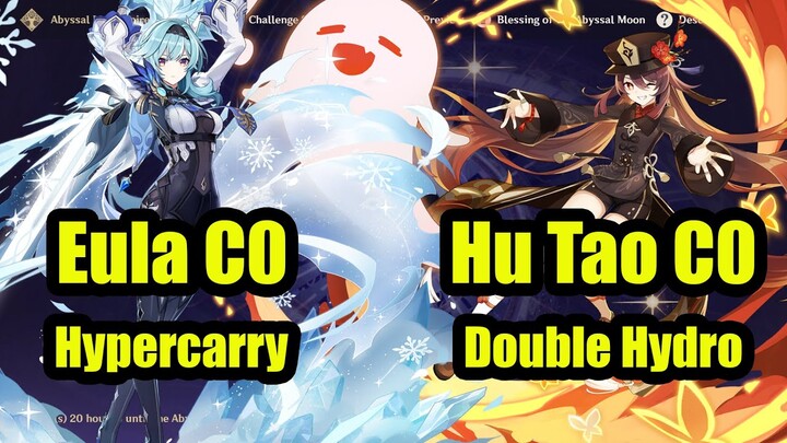 Hu Tao C0 Double Hydro & Eula C0 Hypercarry 180% Energy Recharge Spiral abyss floor 12 genshin impac