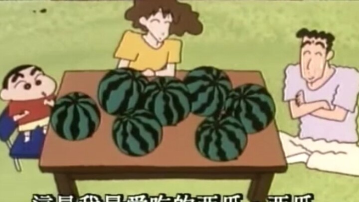 There are many big watermelons