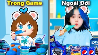 Mèo Simmy 24H Ăn Đồ Ăn TOÀN MÀU XANH Trong Game Bud Và Ngoài Đời Thực !!