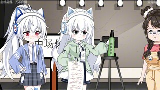 男孩特意穿上裙子，接着女装扮演微电影里的‘学霸男主’