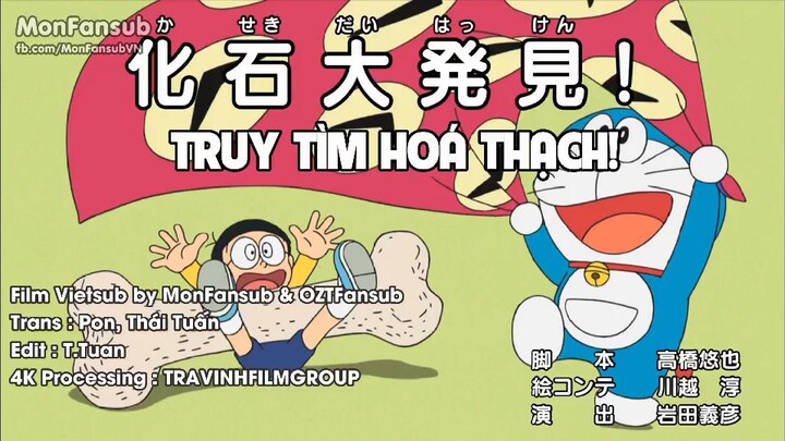 Doraemon vietsub: truy tìm hoá thạch & du lịch mọi nơi bằng nệm