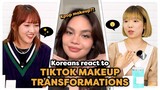 Koreans React to UNBELIEVABLE Filipino TikTok Makeup Transformations