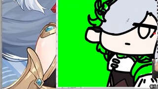 (Emoji proyek Genshin Impact yang dilukis dengan tangan oleh saudara Korea) Shen He (Ver. Kecepatan 