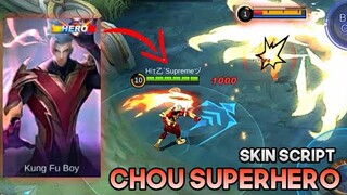 CHOU SKIN SCRIPT HERO THUNDER FIST | MATHILDA PATCH - MOBILE LEGENDS