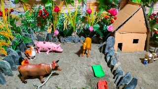 DIY how to make cow shed | animals | horse house cow shed| mini pump hand.Villa.Creative Countryside