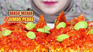 ASMR BAKSO MEKAR JUMBO PEDAS SAMBAL CABE LAVA | ULUL ASMR MUKBANG INDONESIA