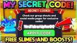 🎰I GOT A *SECRET* OVER POWERED CODE!! (Slime Tower Tycoon Roblox)