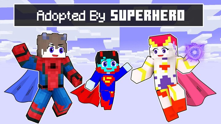 Adopted By SUPERHEROES in Minecraft!