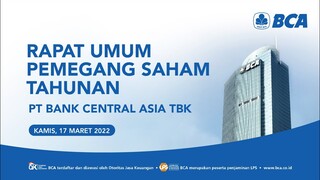 BCA Selenggarakan Rapat Umum Pemegang Saham Tahunan 2022