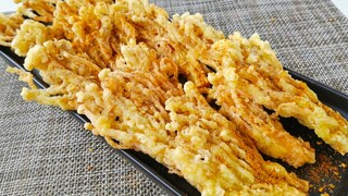 [Makanan] Cara Membuat Camilan Enoki Goreng 