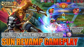 Sun Revamp Gameplay , Best Build And Skill Combo - Mobile Legends Bang Bang
