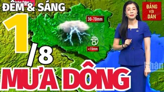 Thời Tiết tối đêm nay 31/7 và sáng mai 1/8: Tin dự báo thời tiết mưa nắng 63 tỉnh thành cả nước