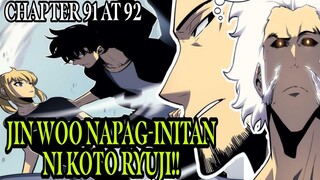 Jin Woo NAPAG-INITAN ni Koto Ryuji!!  Solo Leveling Tagalog 91-92 S2 EP9 PART 1