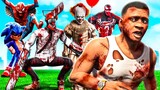 FRANKLIN vs CHAINSAW MAN vs PENNYWISE In GTA 5