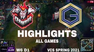 Highlight CES vs GLX (All Game) VCS Mùa Xuân 2021 VCS Spring 2021 Cerberus Esports vs GMedia Luxury