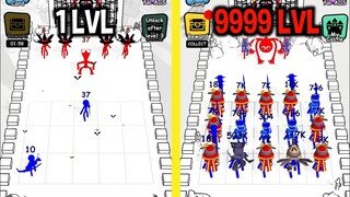 MAX LEVEL in Merge Master: Stick Hero Fight Game