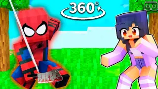 Aphmau vs SPIDERMAN Impostor - Among Us Minecraft 360°