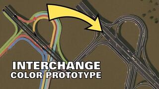 Cities: Skylines - Interchange Design With a Color Prototype