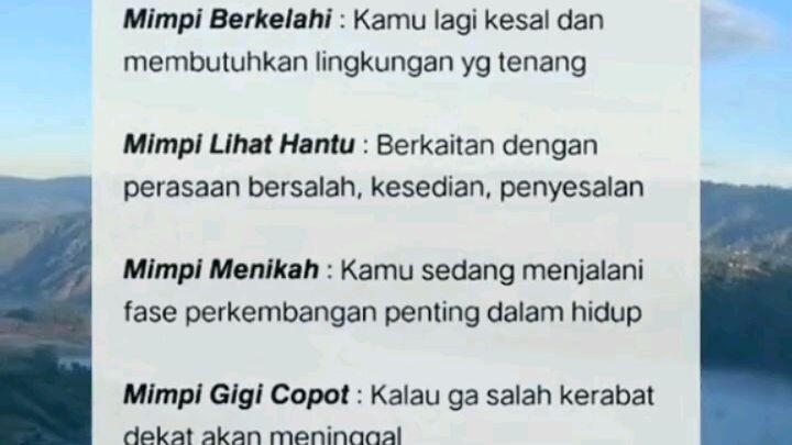 arti arti mimpi