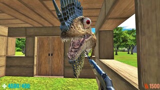 Survive in Grasslands with Cyber Dinosaurs. FPS Perspective! Animal Revolt Battle Simulator