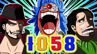 Tứ Hoàng BUGGY Thật Thê Thảm! Tiền Truy Nã BUGGY, MIHAWK, CROCODIEL! Phân Tích One Piece 1058-P2