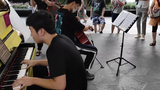 [Music]Two boys playing <Haydn Concerto in C Major> in the street