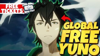 GLOBAL SWIMSUIT YUNO IS FREE (HOW TO GET) FREE CRYSTALS, TICKETS & MORE - Black Clover Mobile