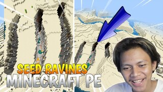 INI RAVINES TERBANYAK DI MCPE PADA BERBARIS RAVINE NYA !!! NO MAP...GILE SEED INI 😱