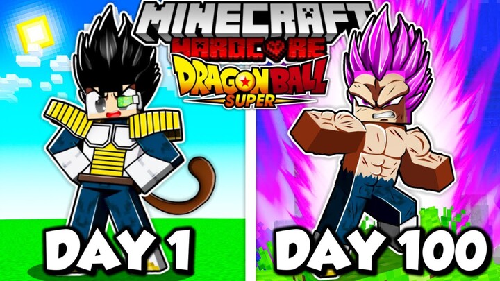I Survived 100 DAYS as ULTRA EGO VEGETA in Dragonball Minecraft!