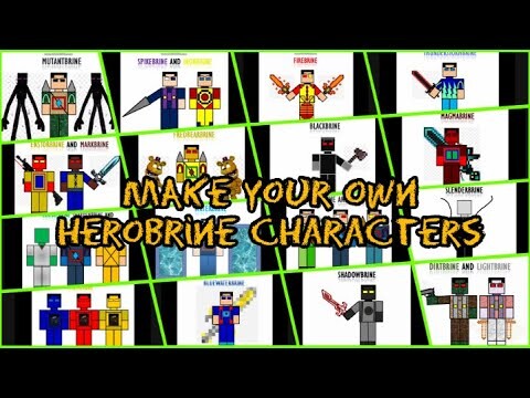 All Herobrine Characters | MAKE YOUR OWN HEROBRINE CHARACTERS USING PAINT AND POWERPOINT