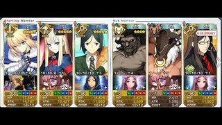 [FGO NA] Saber Artoria 3T Clear - Hunting Quest 5 - Ghoul Pride Rank