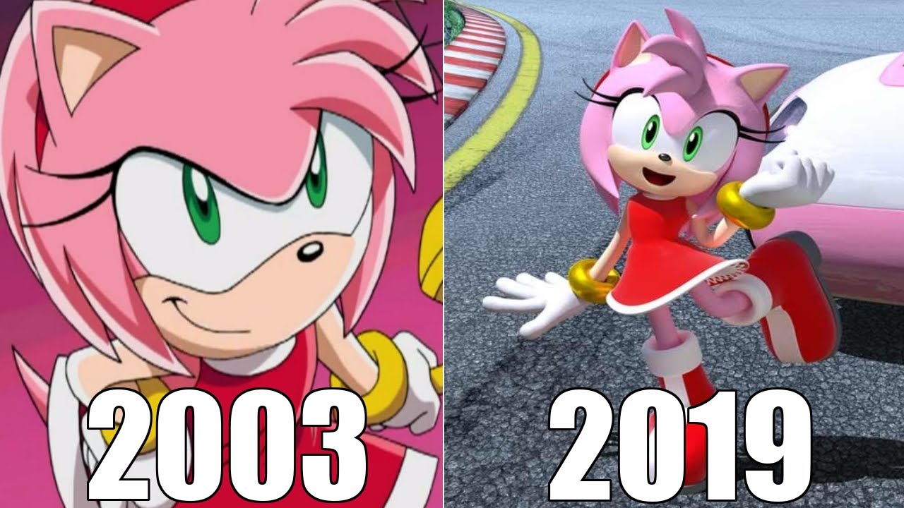 Amy Rose (1993) + Amy Rose (1998) + Sonic (1991) + Sonic (1998) ART :  r/SonicTheHedgehog