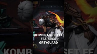 KOMBINASI SEY FEARLESS GREYGUARD #kombinasisetfreefire #freefiremax #freefire #freefireshorts #alok