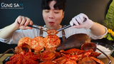 MUKBANG ASMR /SPICY SEAFOOD KOREAN COOKING AND EATING