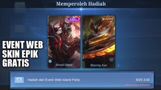 LOGIN SEKARANG !! EVENT WEB ISLAND PARTY ! SKIN EPIK GRATIS UNTUK PLAYER GRATISAN