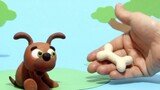 Doggy Paw Play Doh Stop motion cartoon for children - BabyClay