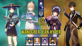 C0 WANDERER Hyper (w/ C5 JEAN & YUN JIN) | 3.3 Spiral Abyss Floor 12 (3.2 Rotation) | Genshin Impact