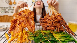 The best street food ever, fatty and tender sizzlling squid