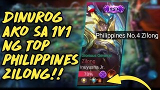 KINAWAWA AKO NG TOP PHILIPPINES ZILONG INUYASHA JR. SA  1V1 | MOBILE LEGENDS