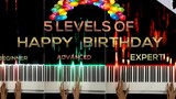 How did the little piano prince celebrate his birthday? Present a multi-difficulty version of a birt