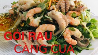 GỎI RAU CÀNG CUA HẢI SẢN- Cách làm đơn giản, ăn rất giòn ngon/ Lotus delight salad